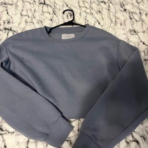 cropped crew neck